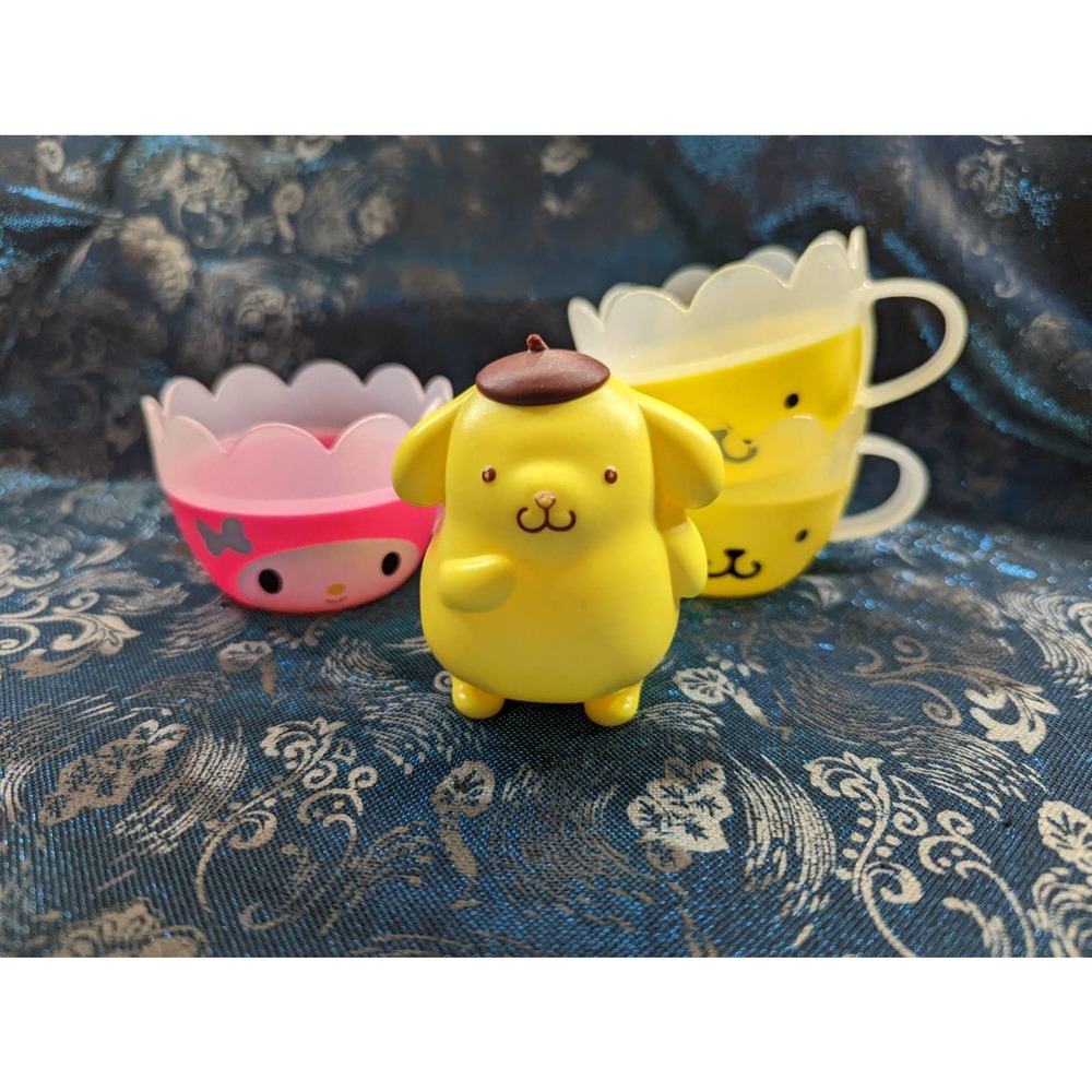 Sanrio McDonald's Pompompurin and My Melody Tea Cups & Figure